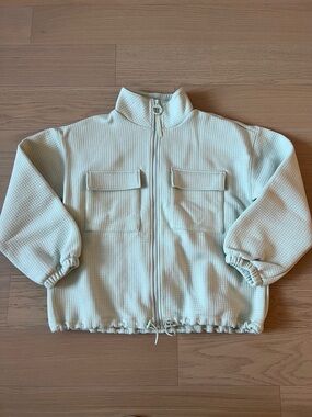 Madewell mint green light sweater jacket (size small)